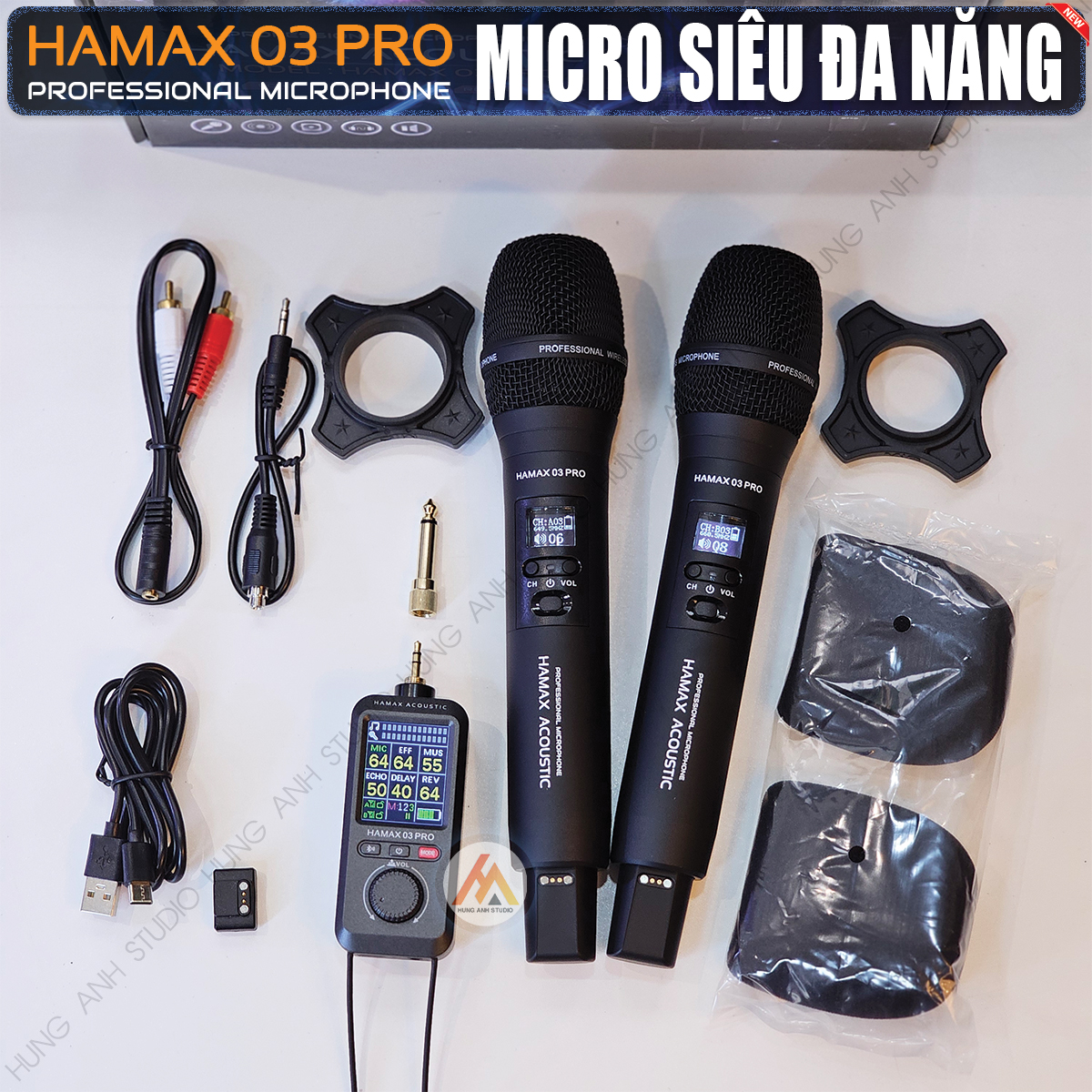Micro Hamax 03 PRO – Mic karaoke siêu đa năng pin sạc - chỉnh Echo ...