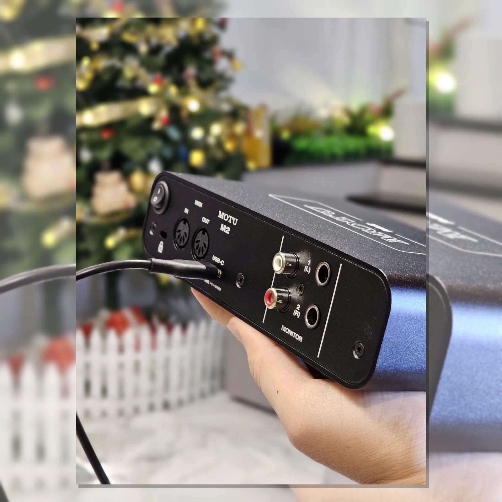 Các cổng kết nối trên sound card MOTU M2