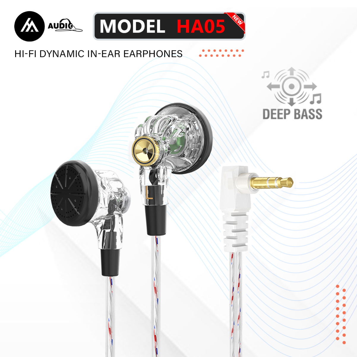 Tai nghe HA05 driver dynamic và jack 3.5mm