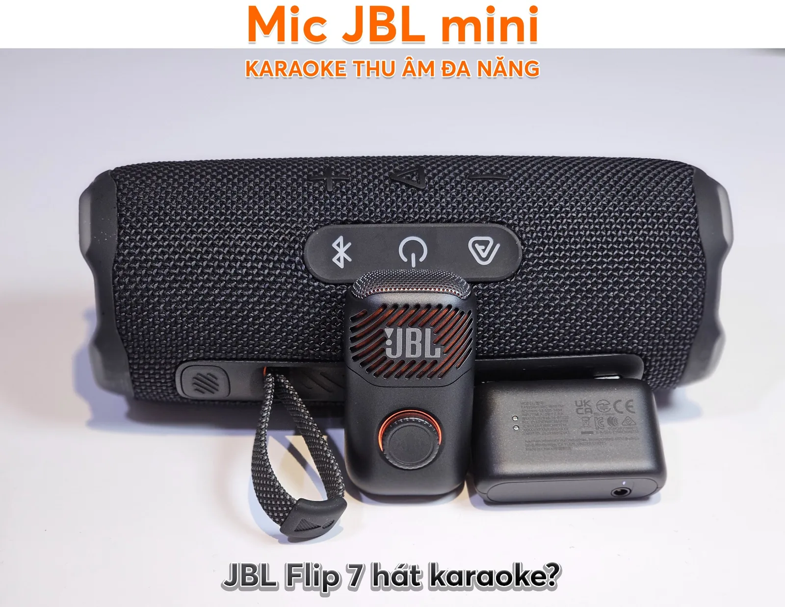Mic JBL mini hát qua cổng Type C với loa JBL Flip 7