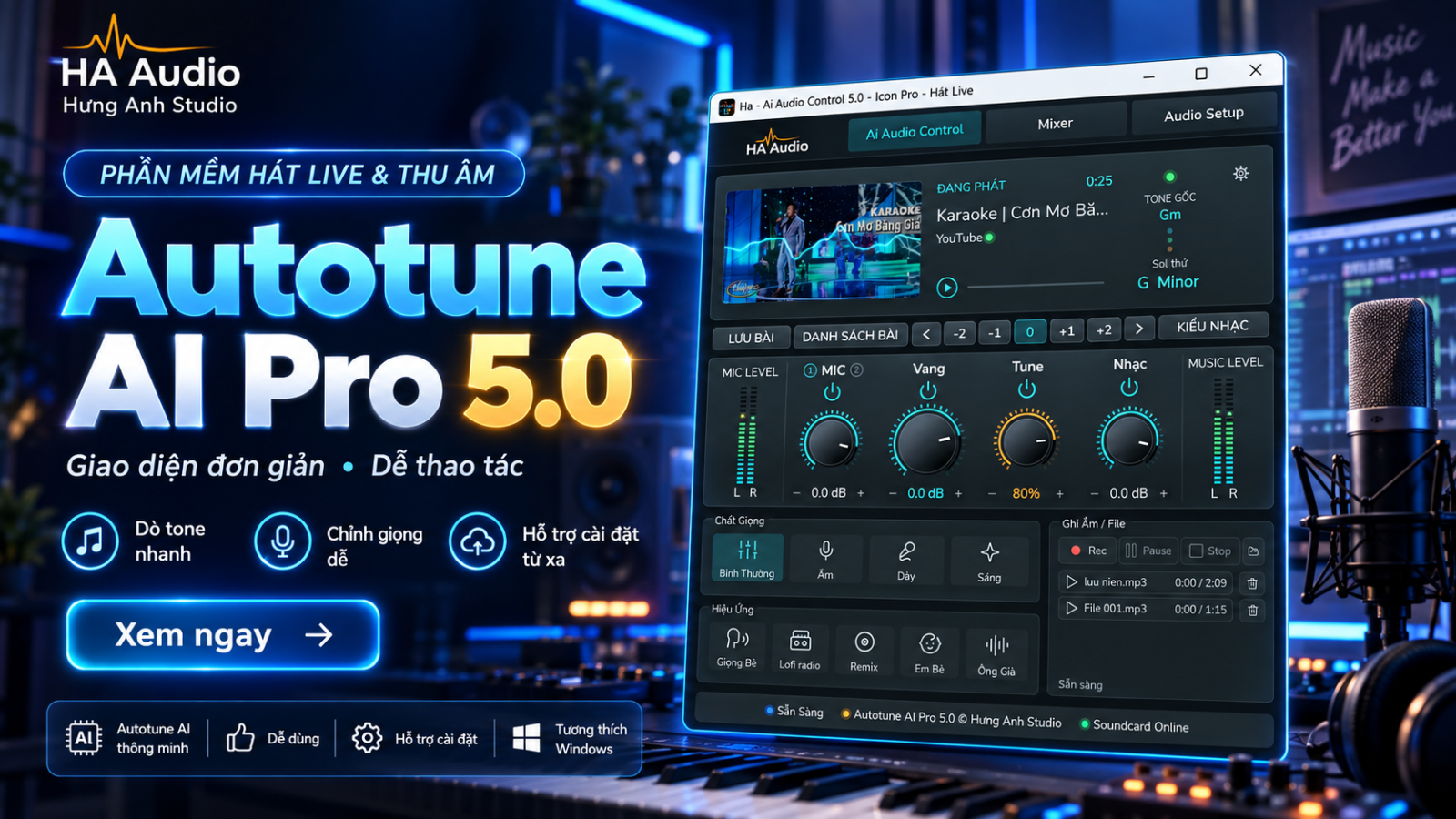 Phần mềm AutoTune AI Pro 5.0 bản mới nhất